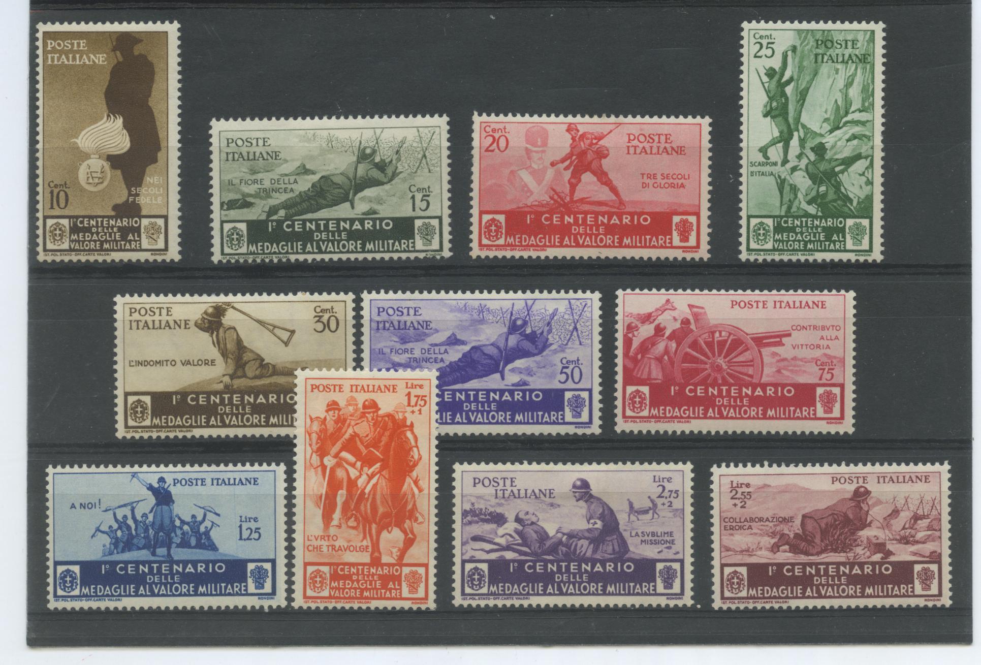 Scansione lotto: REGNO 1934 MEDAGLIE POSTA ORDINARIA 11V. *