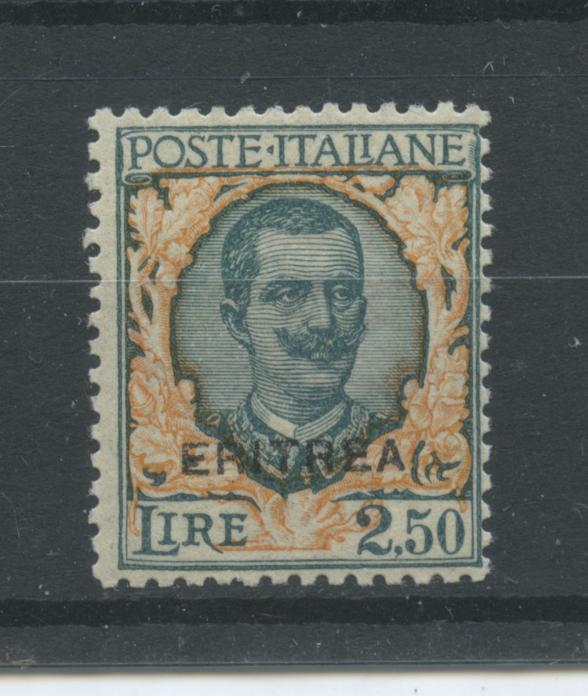 Scansione lotto: COLONIE ERITREA 1926 SOVR. L.2,50 2 ** CENTRATO