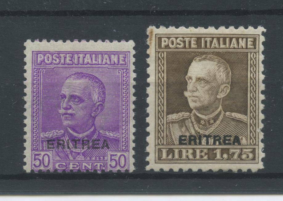 Scansione lotto: COLONIE ERITREA 1928 50C. E L.1,75 6 **