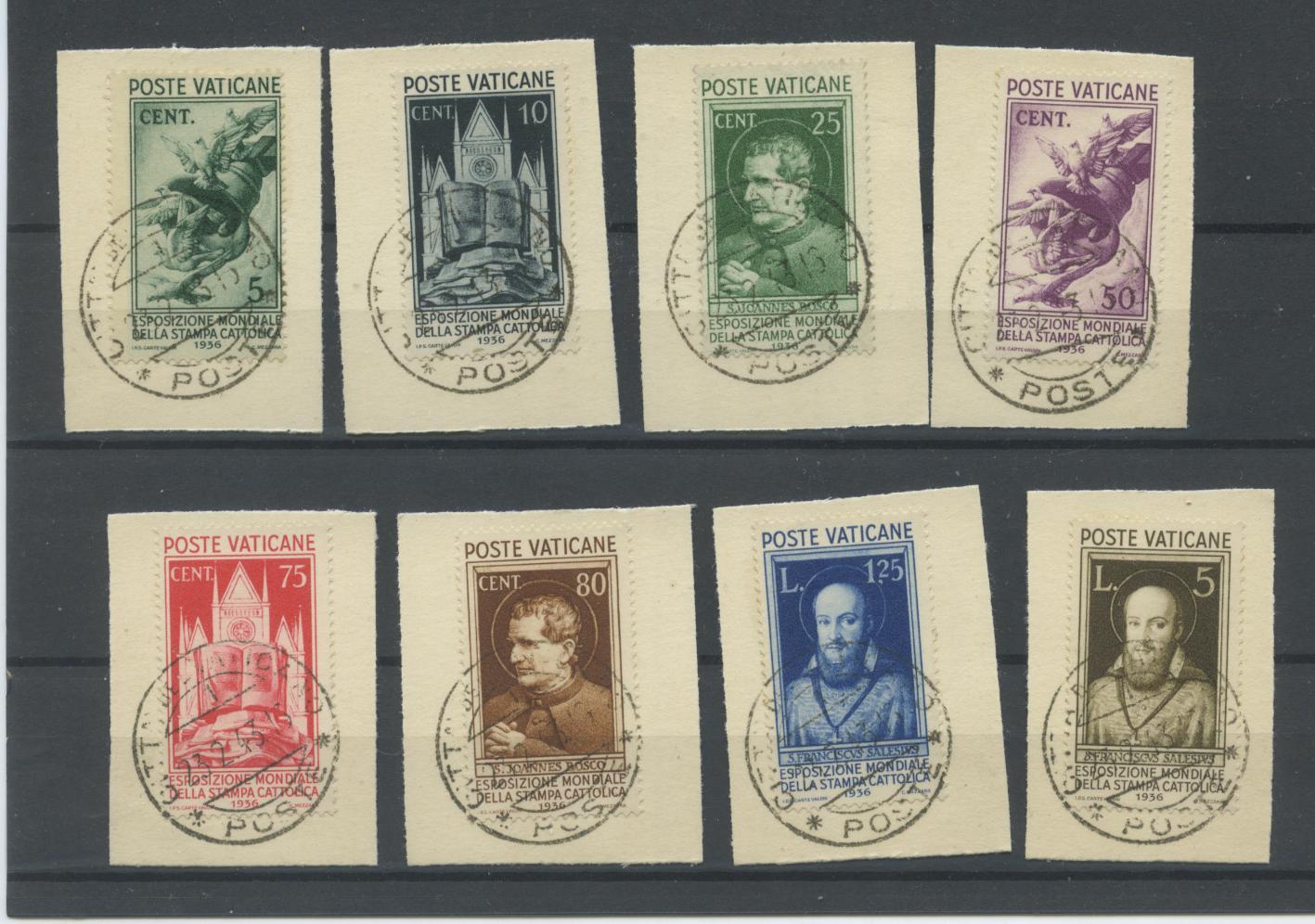 Scansione lotto: VATICANO 1936 STAMPA 8V. US. LUSSO