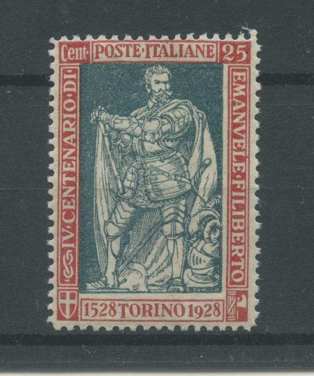 Scansione lotto: REGNO 1928 FILIBERTO 25C. dent.13,3/4 ** CENTRATO