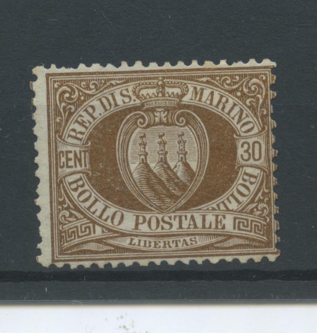 Scansione lotto: SAN MARINO 1877 30C. 2 **  CERT.