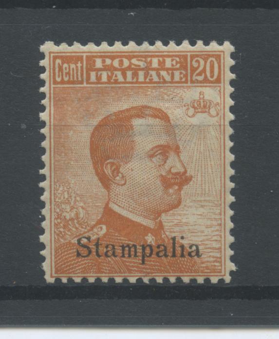 Scansione lotto: COLONIE EGEO 1922 20C. STAMPALIA ** CENTRATO