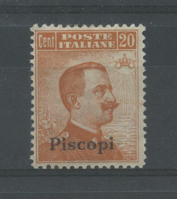 Scansione lotto: COLONIE EGEO 1922 20C. PISCOPI ** CENTRATO