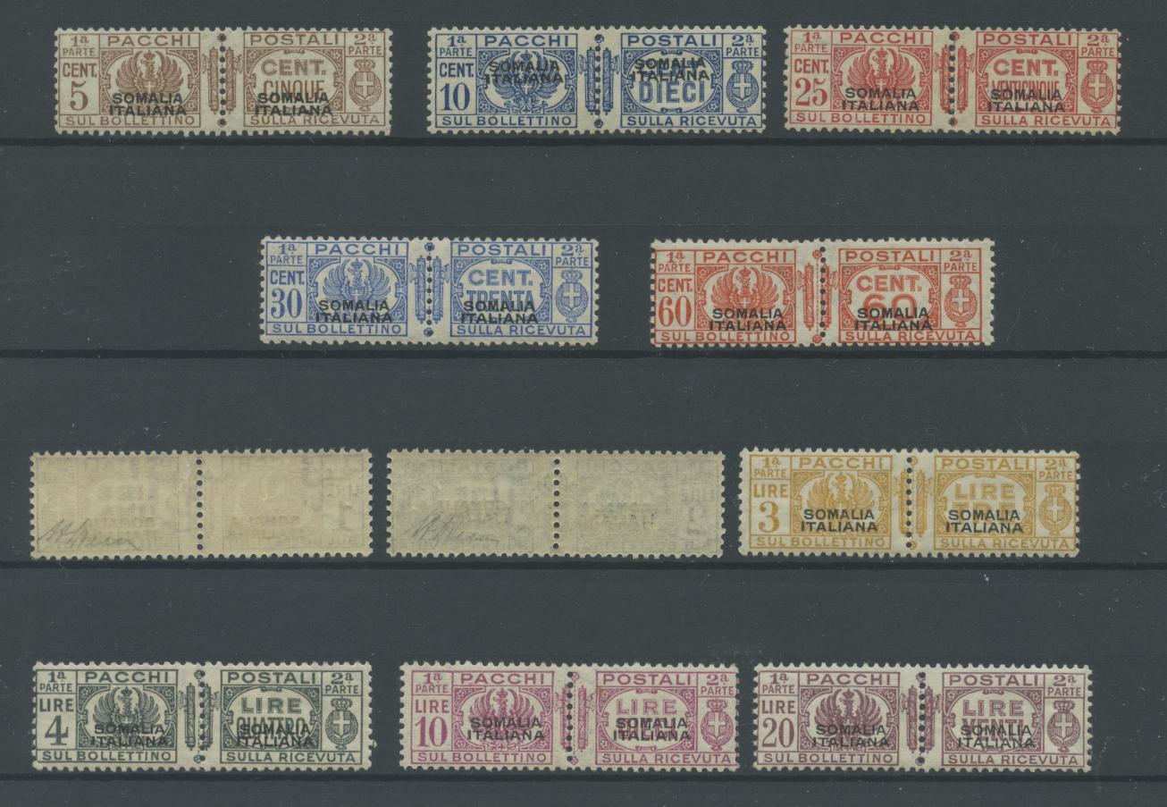 Scansione lotto: COLONIE SOMALIA 1928/41 PACCHI 11V. ** LUSSO CERT.