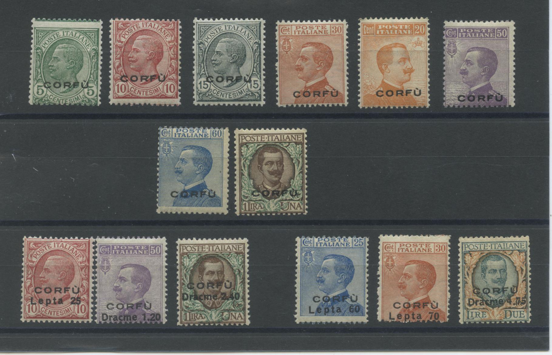 Scansione lotto: OCCUPAZIONI CORFU 1923 COLLEZIONE CPL. 14V. 2 **