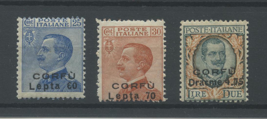 Scansione lotto: OCCUPAZIONI CORFU 1923 NON EMESSI 3V. 2 **