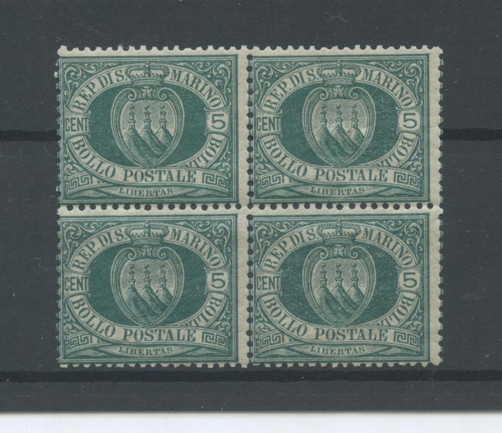 Scansione lotto: SAN MARINO 1892/9 CIFRA E STEMMI C.5 X4 **