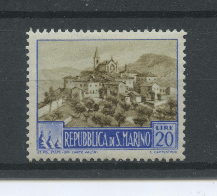 Scansione lotto: SAN MARINO 1949 PAESAGGI L.20 **