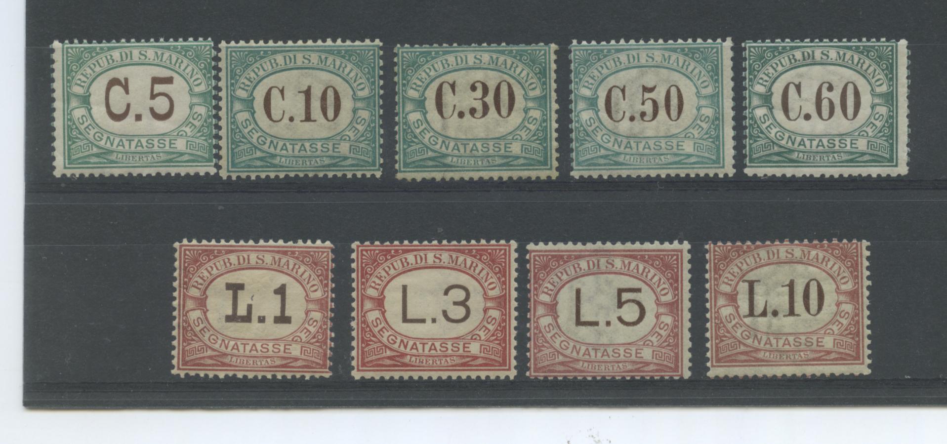 Scansione lotto: SAN MARINO 1897 TASSE 9V. 2 **