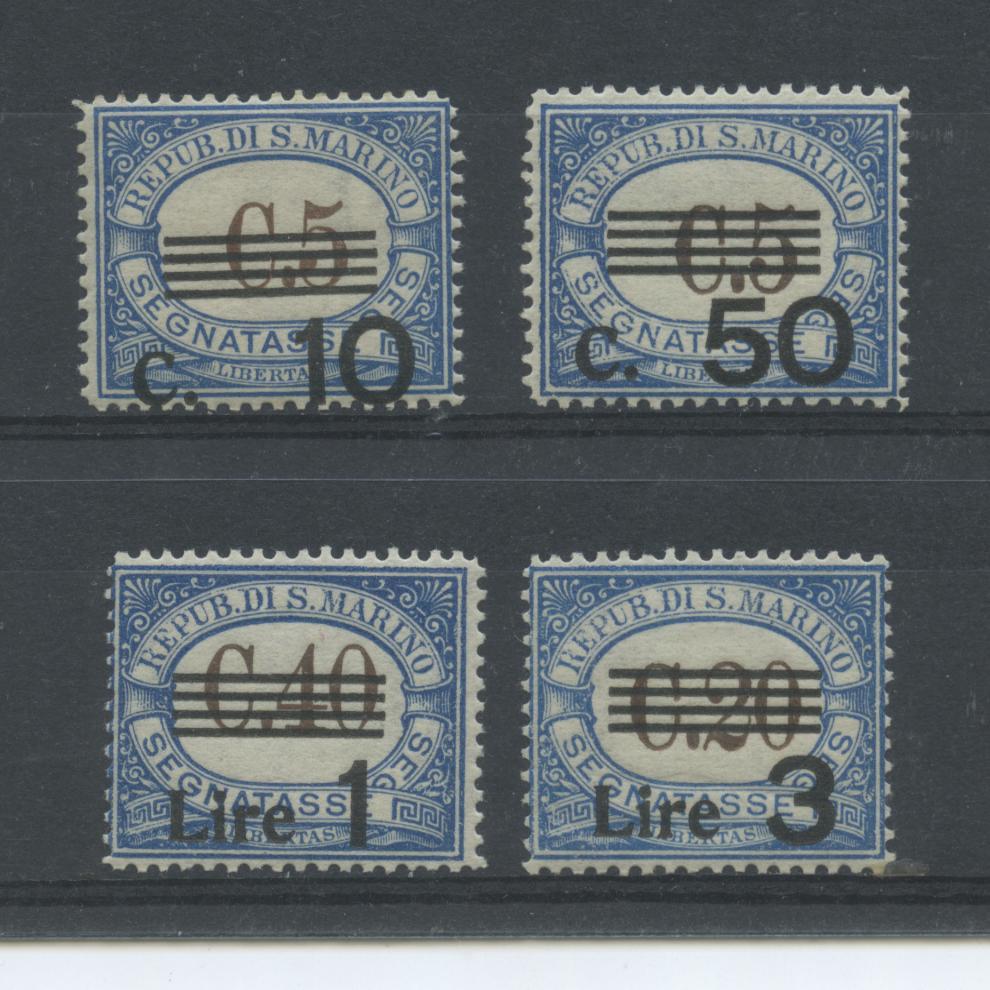 Scansione lotto: SAN MARINO 1940 TASSE 4V. 2 ** CENTRATO