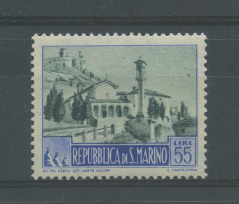 Scansione lotto: SAN MARINO 1949 PAESAGGI L.55 **