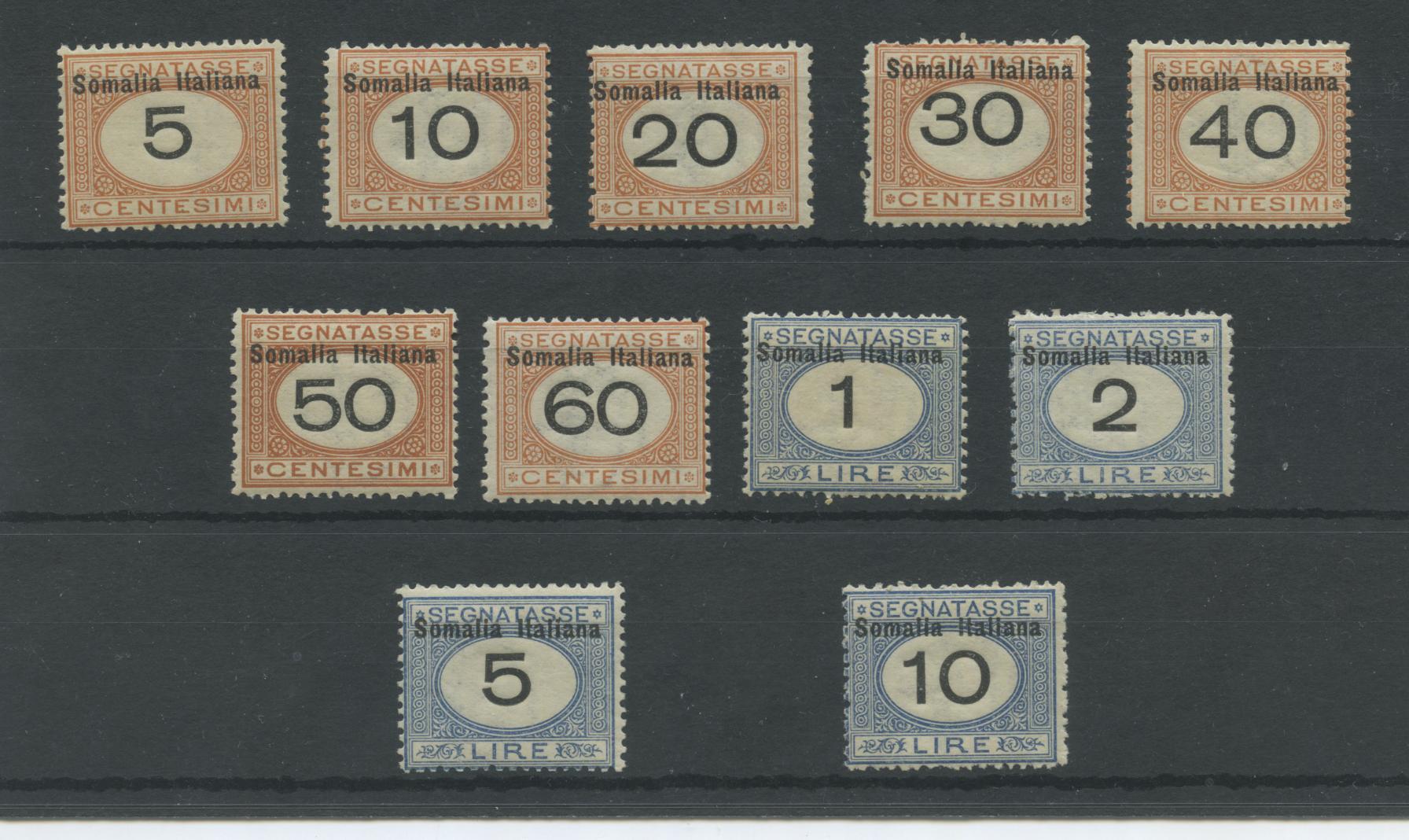 Scansione lotto: COLONIE SOMALIA 1926 TASSE 11V. **