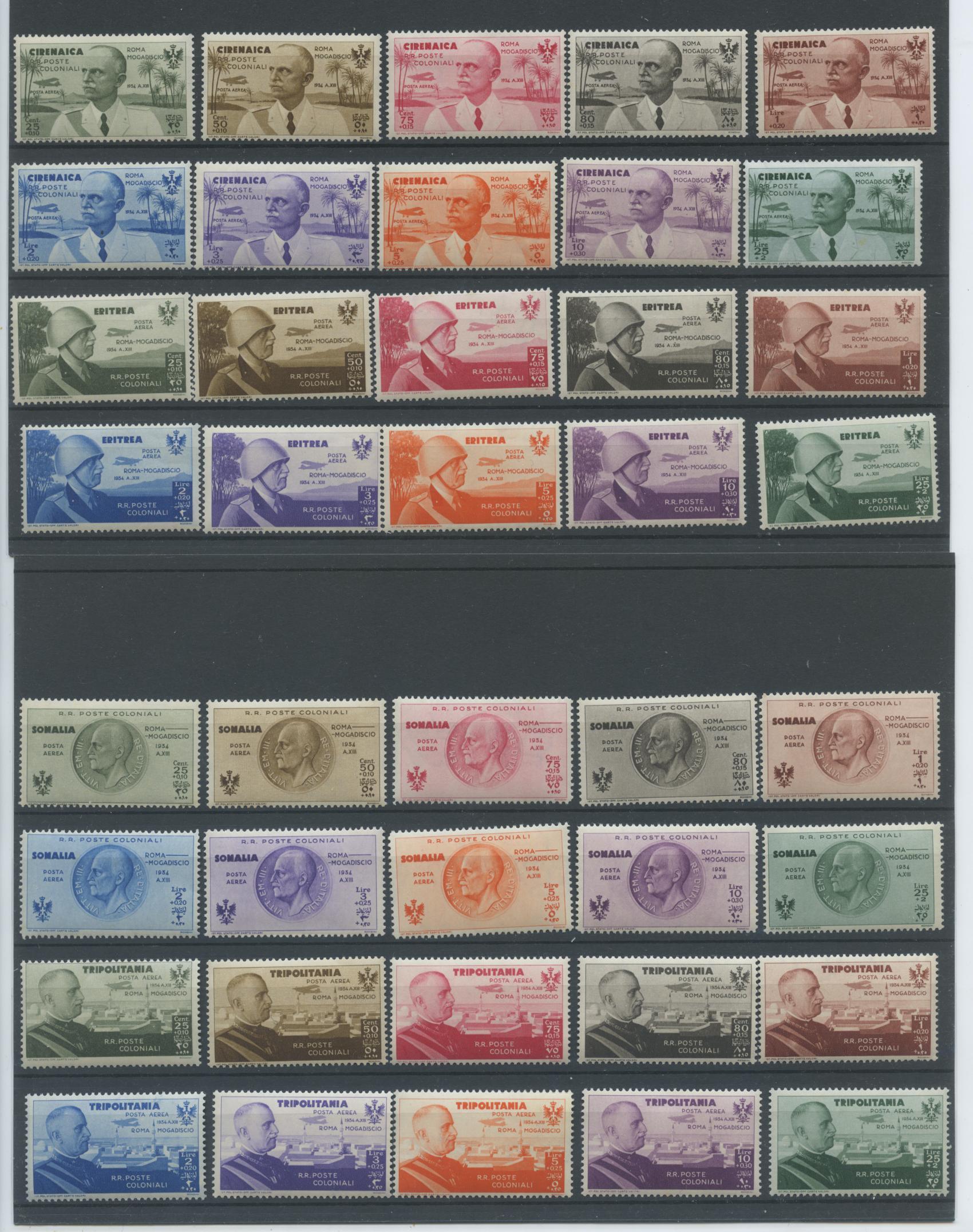 Scansione lotto: COLONIE GIRI 1934 ROMA-MOGADISCIO 40V. 2 ** CENTRATO