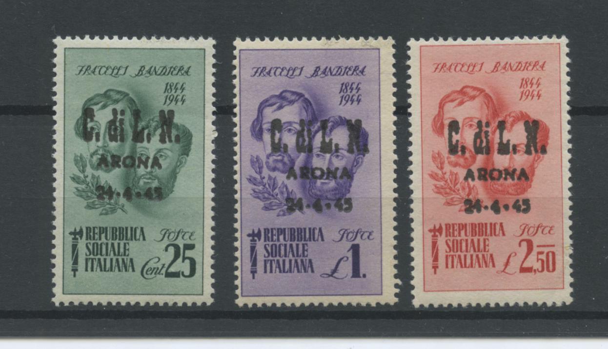 Scansione lotto: ITALIA EMISSIONI LOC 1945 ARONA N.11/3 **