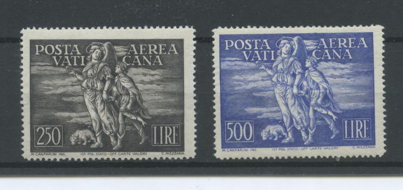 Scansione lotto: VATICANO 1948 TOBIA 2V. 5 ** CENTRATO CERT.