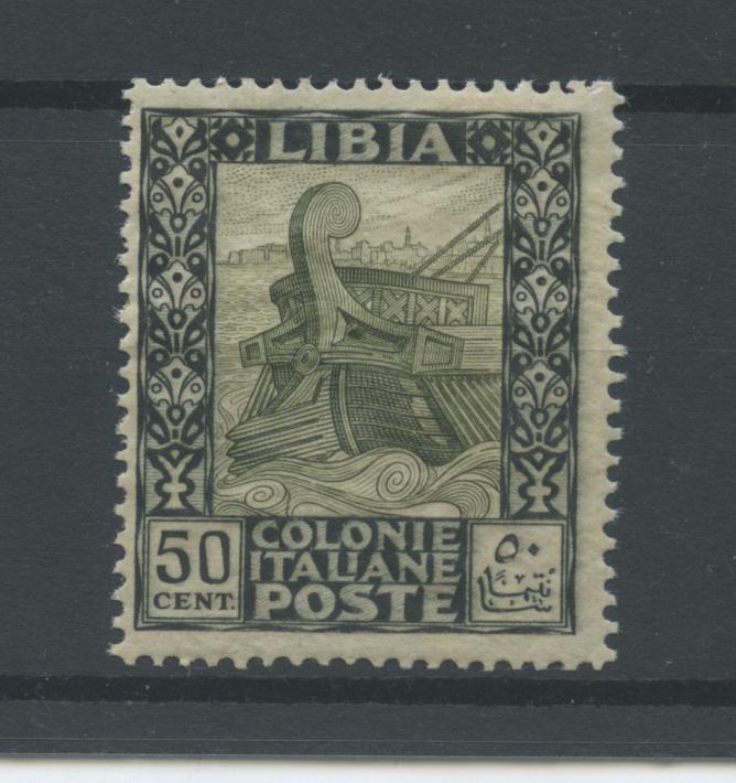 Scansione lotto: COLONIE LIBIA 1921 PITTORICA C.50 ** CENTRATO