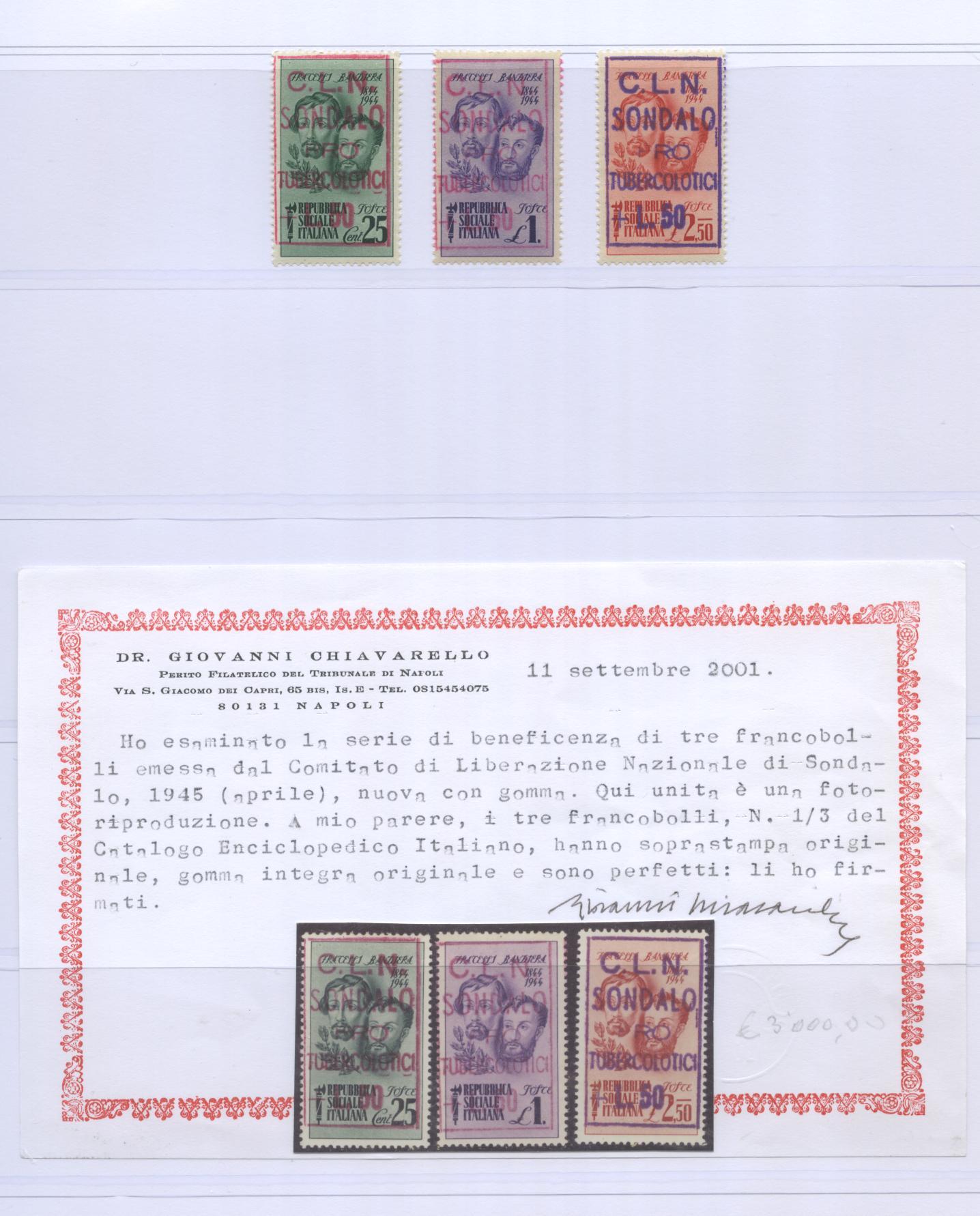Scansione lotto: ITALIA EMISSIONI LOC 1944 EMISSIONI VARIE **