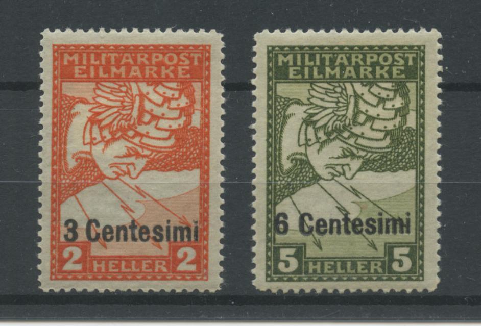 Scansione lotto: OCCUPAZIONI AUSTRIACA 1918 EX. CARTA GIALLA 2V. 4 *