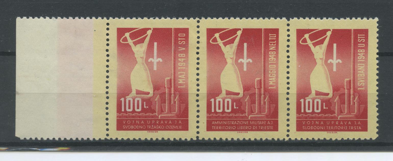 Scansione lotto: TRIESTE 1948 ZONA B TRITTICO ** LUSSO