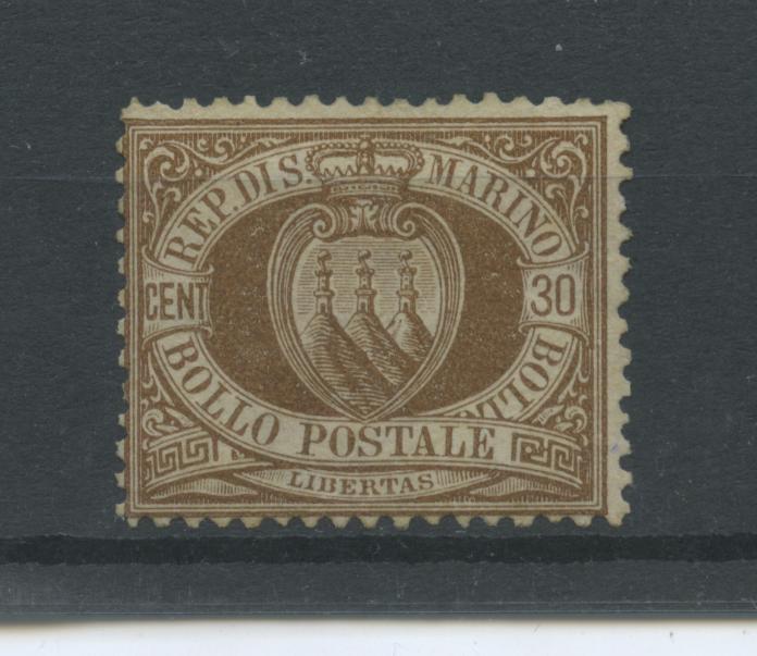 Scansione lotto: SAN MARINO 1877 30C. 7 **  CERT.