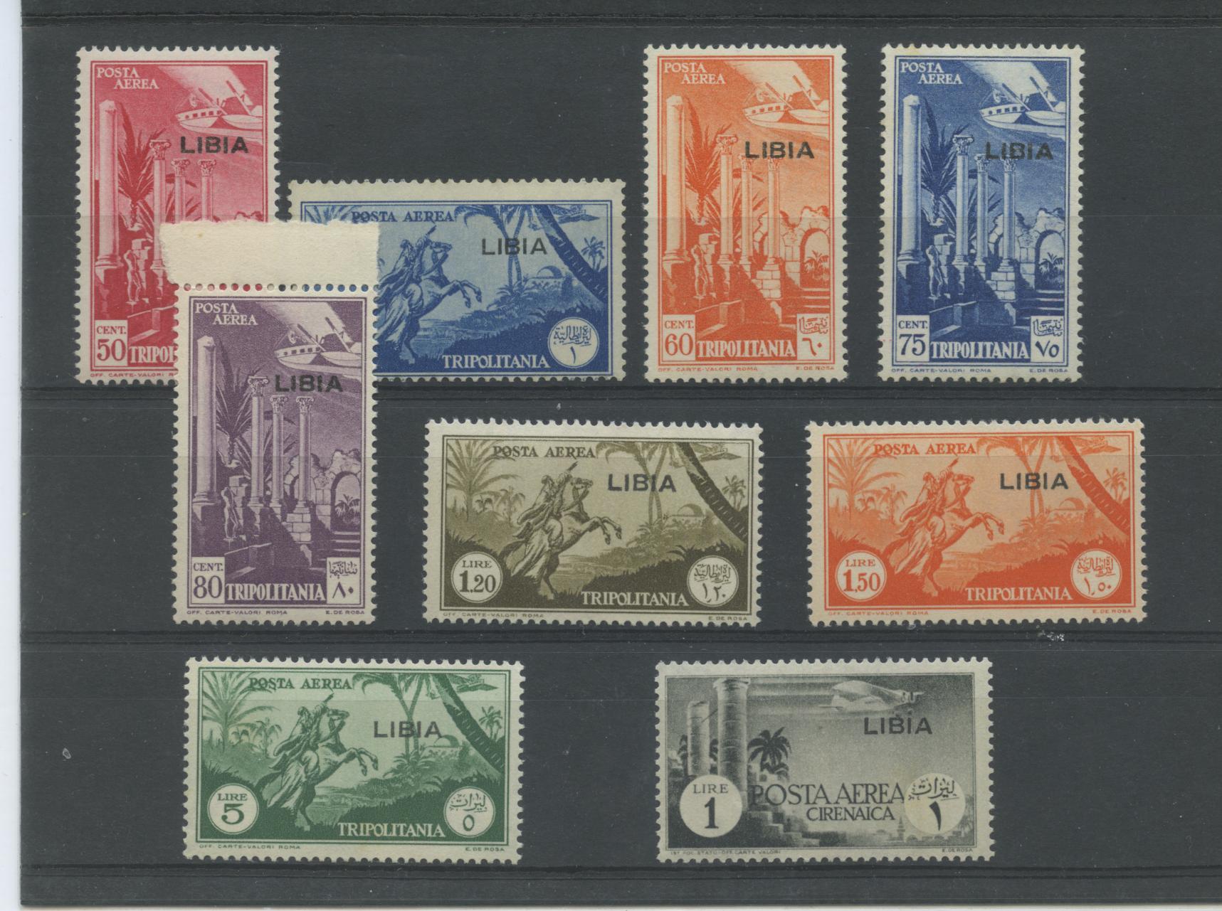 Scansione lotto: COLONIE LIBIA 1937/41 POSTA AEREA 9V. **