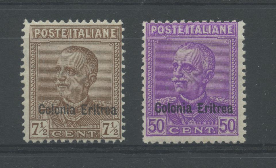 Scansione lotto: COLONIE ERITREA 1928 SOVR. 2V. 2 **