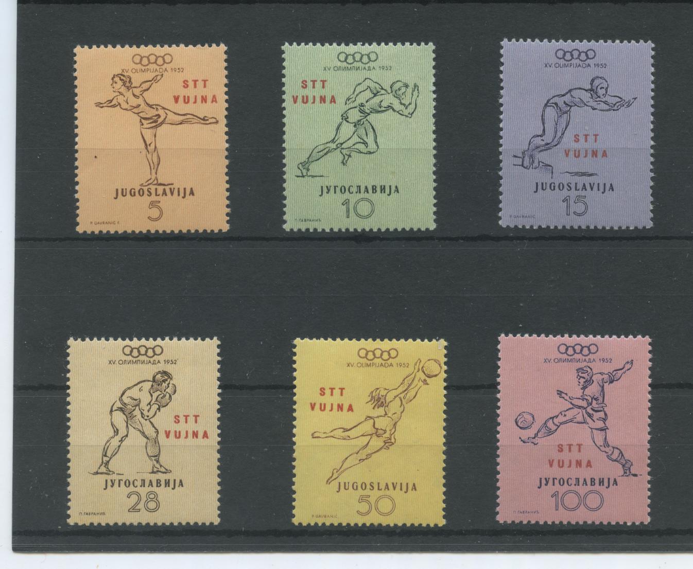 Scansione lotto: TRIESTE 1952 ZONA B OLIMPIADI 6V. *