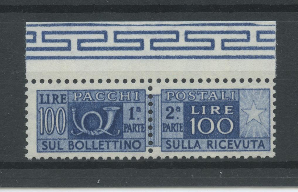 Scansione lotto: REPUBBLICA 1946/51 PACCHI RUOTA L.100 X4 ** CENTRATO