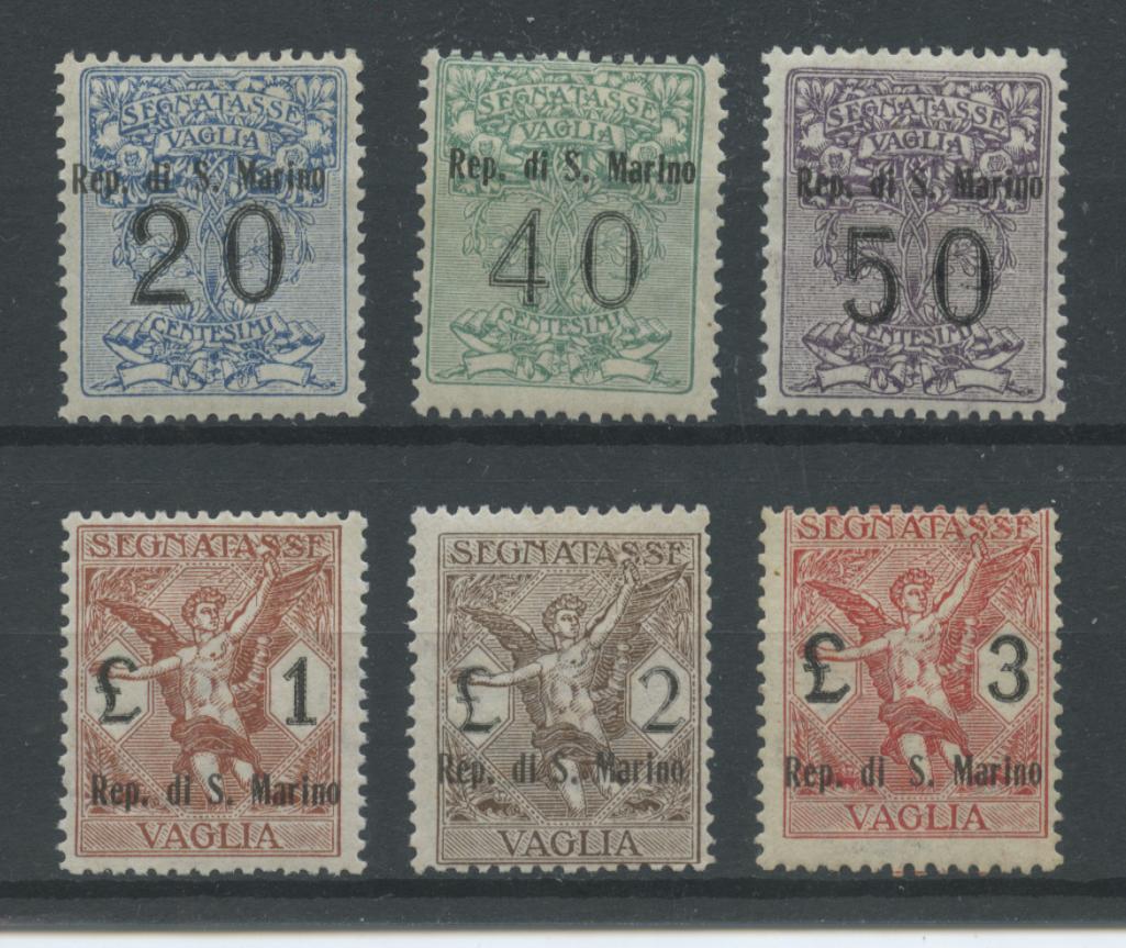 Scansione lotto: SAN MARINO 1924 TASSE VAGLIA 6V. **  CERT.