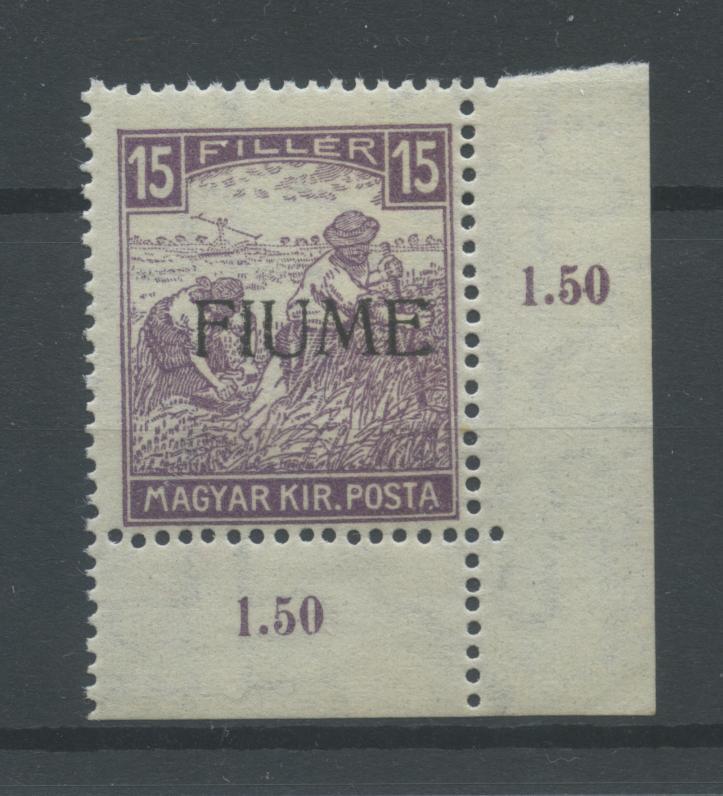 Scansione lotto: OCCUPAZIONI FIUME 1918/9 15F. N.23 ** LUSSO