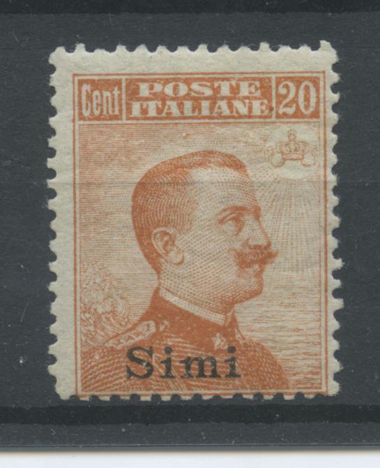 Scansione lotto: COLONIE EGEO 1917 20C. SIMI ** CENTRATO