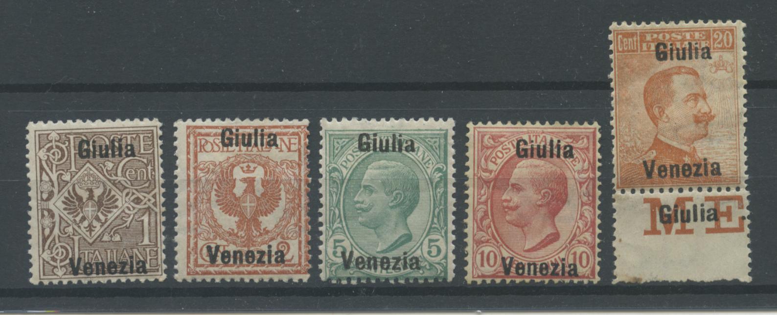 Scansione lotto: OCCUPAZIONI VENEZIA GIULIA 1918/9 GIULIA VENEZIA 5V. *