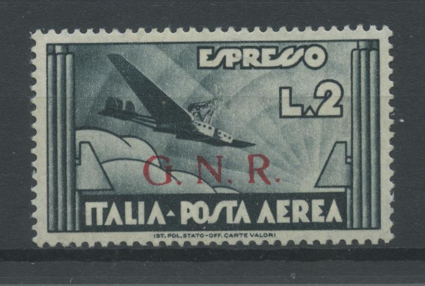 Scansione lotto: RSI E LUOGOTENENZA 1944 AEREO-ESPRESSO N.125/I *  CERT.