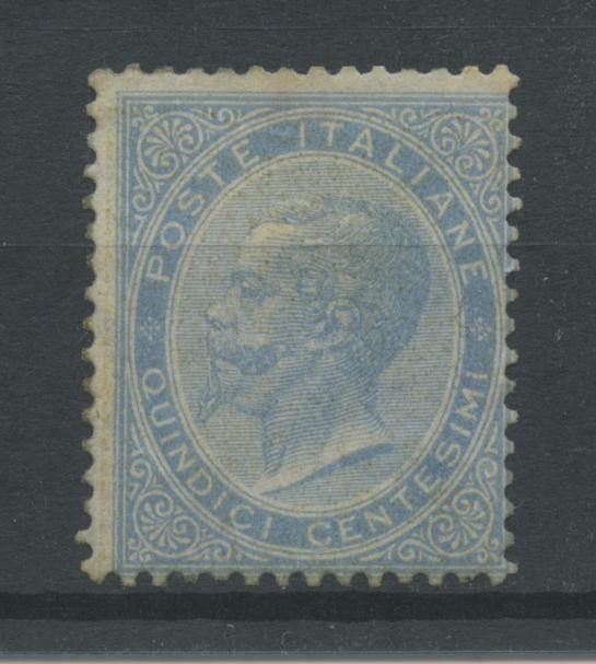 Scansione lotto: REGNO 1863 15C. CELESTE CHIARO 9 **  CERT.
