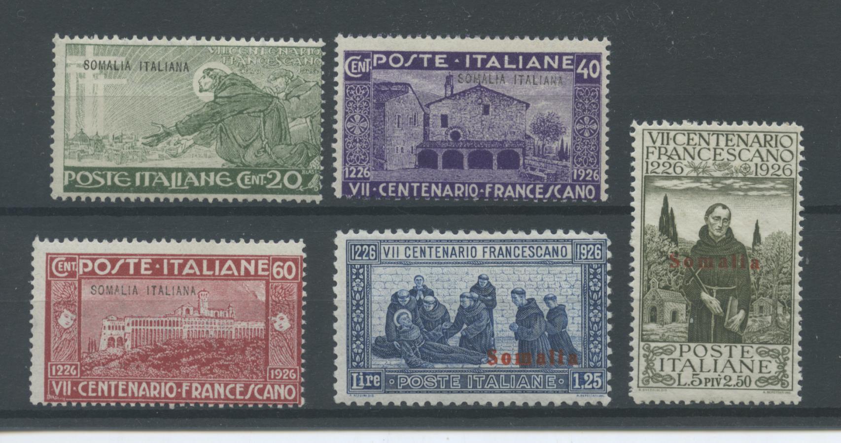 Scansione lotto: COLONIE SOMALIA 1926 S.FRANCESCO 5V. **