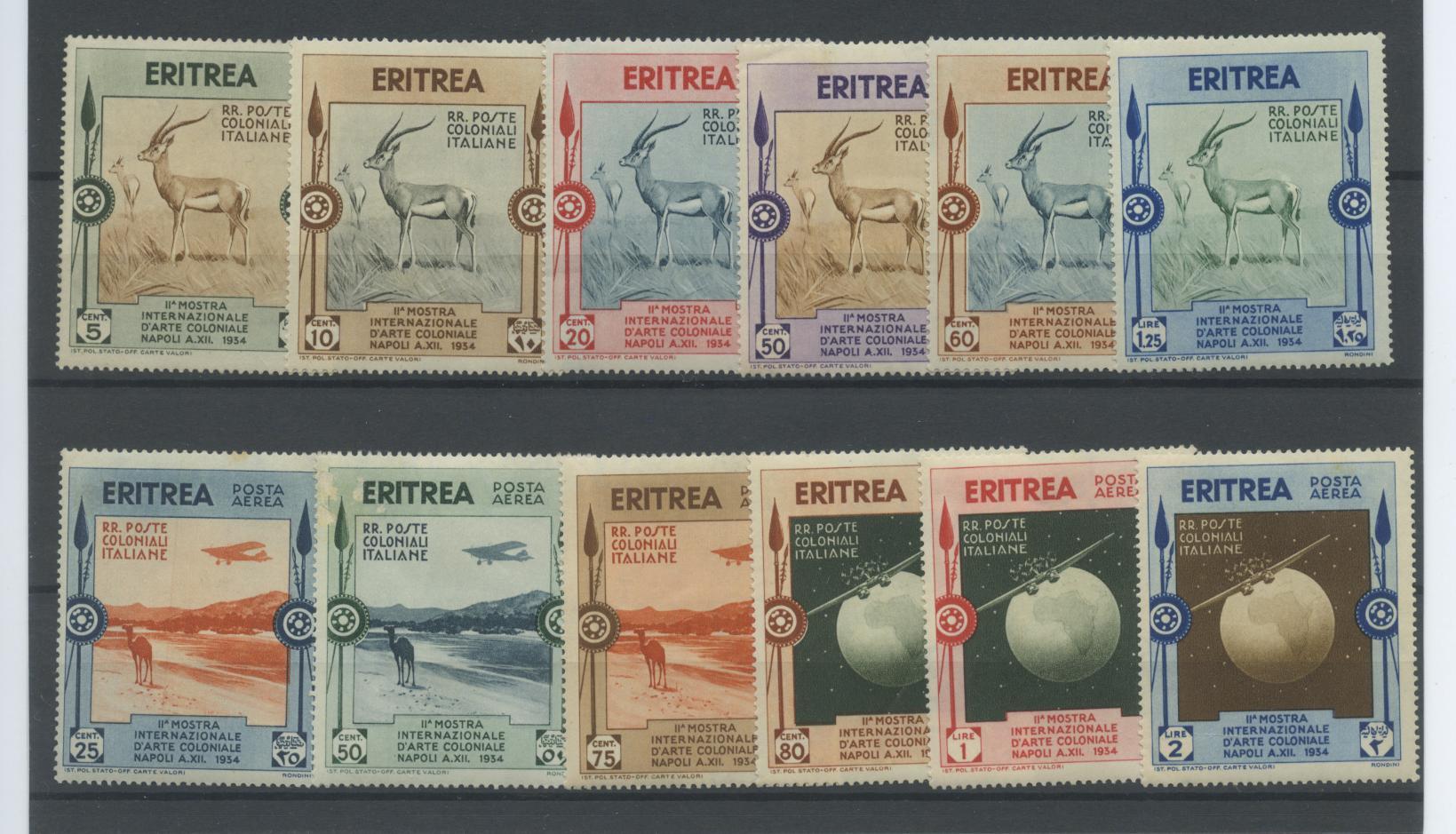 Scansione lotto: COLONIE ERITREA 1934 MOSTRA 12V. *