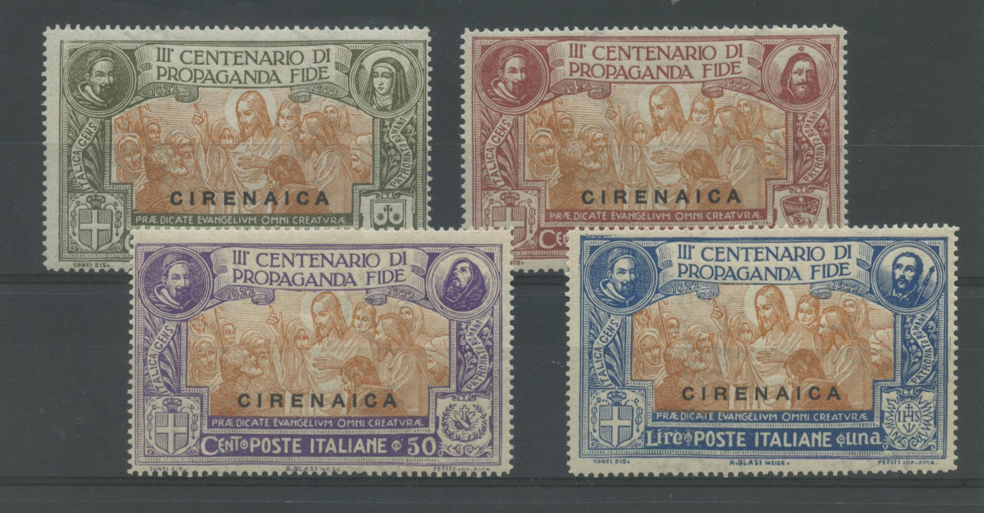 Scansione lotto: COLONIE CIRENAICA 1923 PROPAGANDA 4V. **