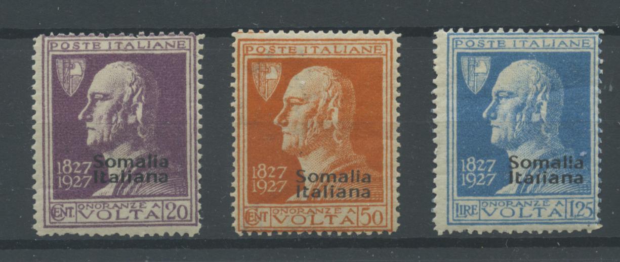 Scansione lotto: COLONIE SOMALIA 1927 VOLTA 3V. **