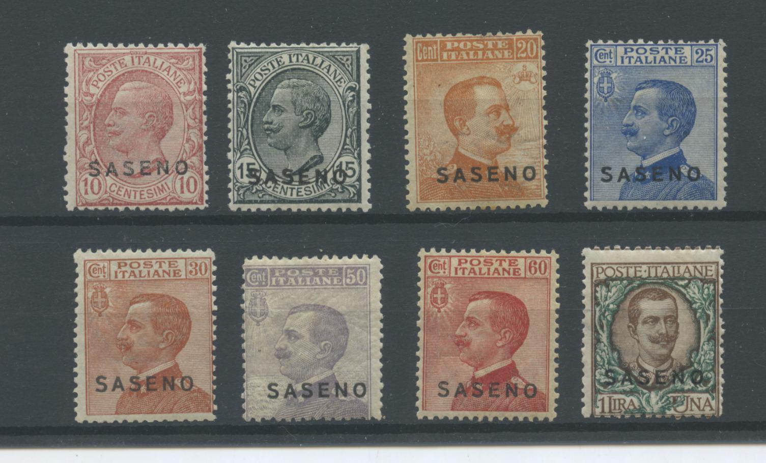 Scansione lotto: COLONIE SASENO 1923 SOVR. 8V. *