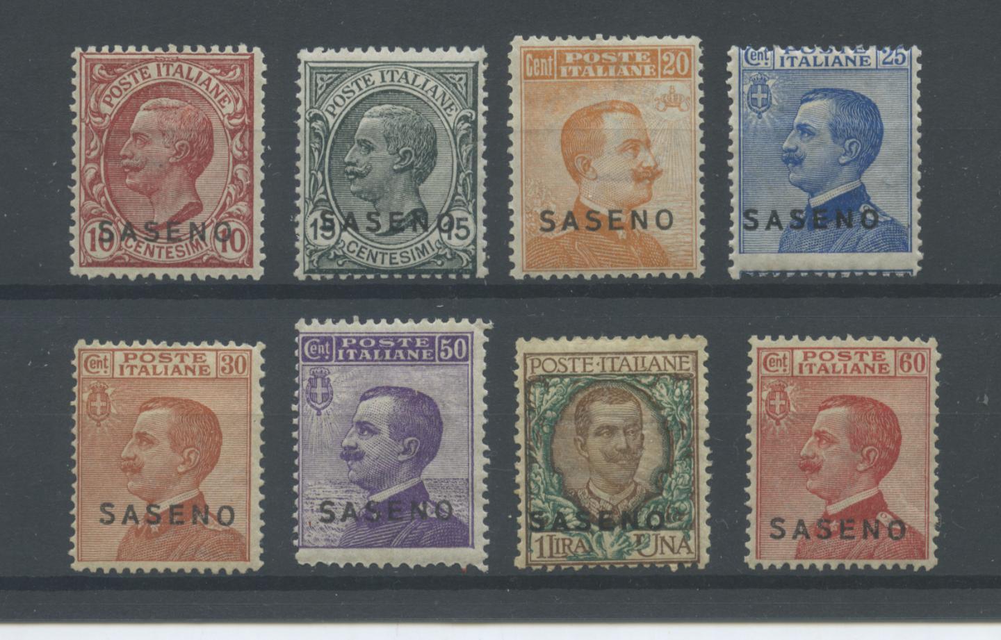Scansione lotto: COLONIE SASENO 1923 SOVR. 8V. 2 *