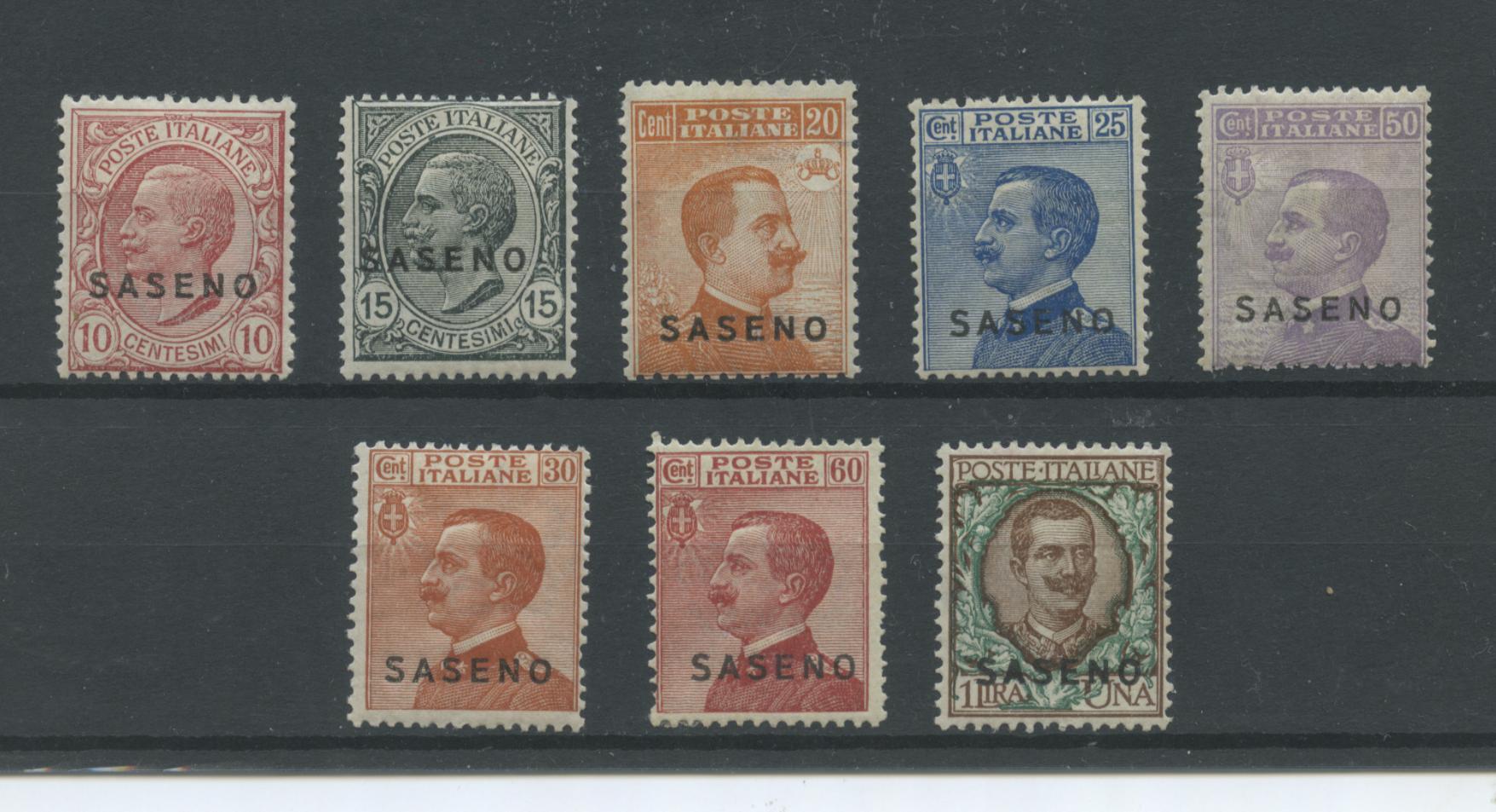 Scansione lotto: COLONIE SASENO 1923 SOVR. 8V. * CENTRATO