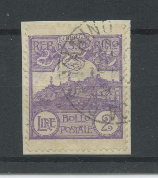 Scansione lotto: SAN MARINO 1903 L.2 VIOLETTO US. CENTRATO