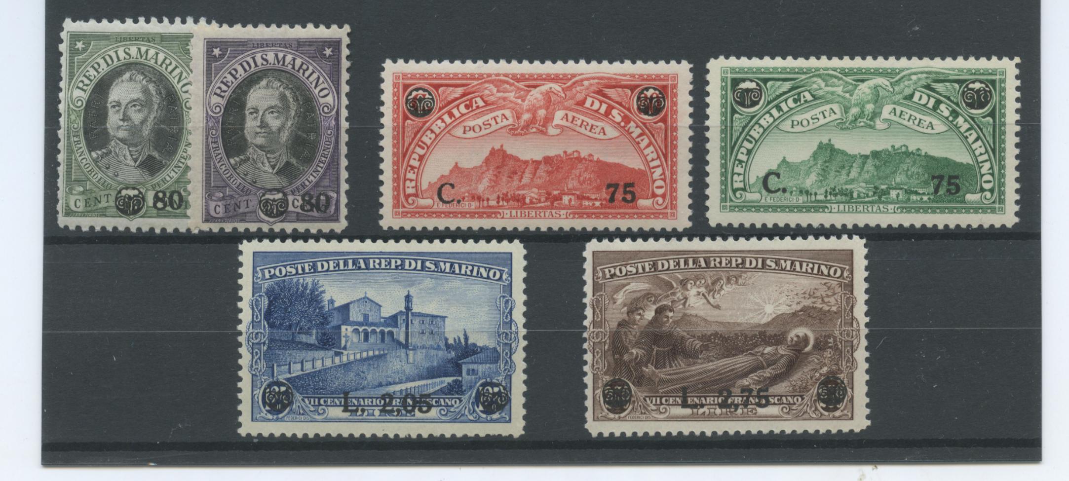 Scansione lotto: SAN MARINO 1936 ANNATA CPL.+P.A. 6V. **