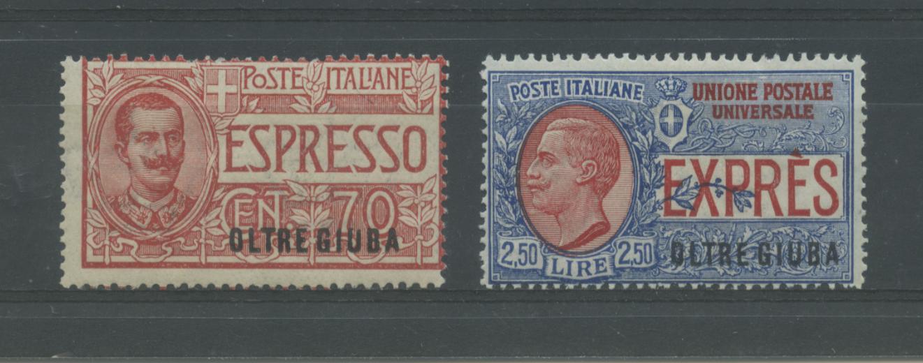 Scansione lotto: COLONIE OLTREGIUBA 1926 ESPRESSI 2V. 4 **