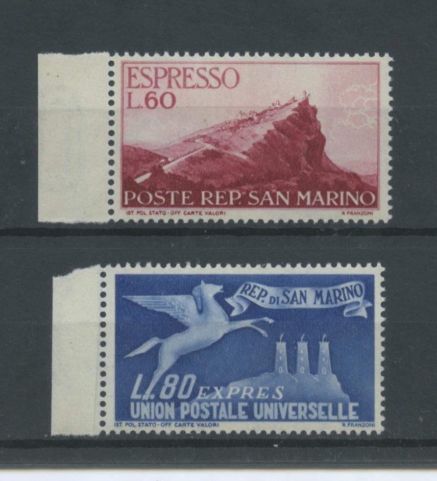 Scansione lotto: SAN MARINO 1950 ESPRESSI 2V. ** LUSSO