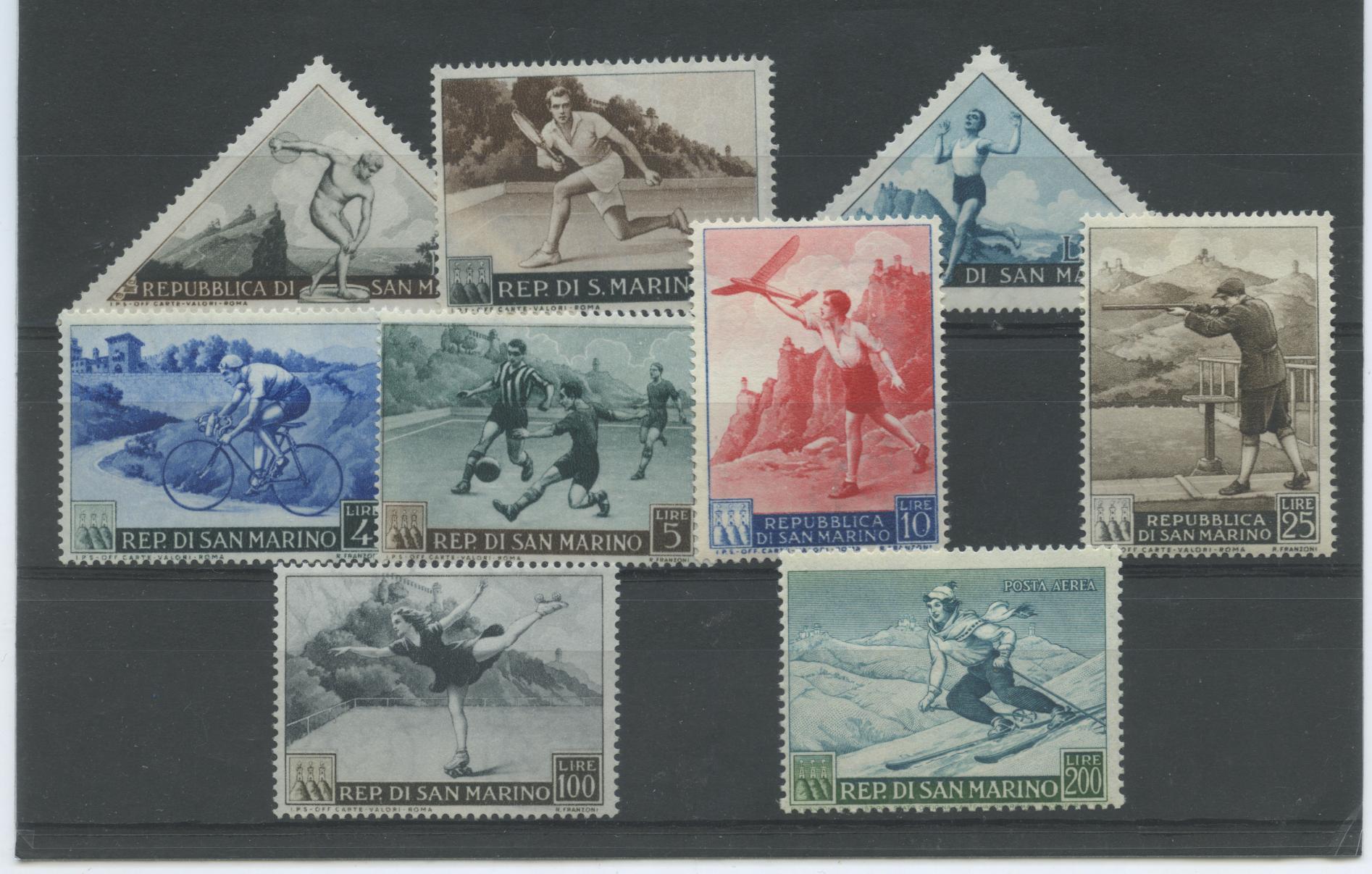 Scansione lotto: SAN MARINO 1953 SPORT 9V. ** CENTRATO