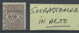 COLONIE ERITREA 1924 1C. SOVR. IN ALTO **