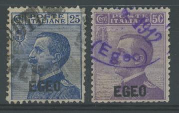 Scansione lotto: COLONIE EGEO 1912 SOVR. 2V. US.