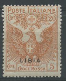 Scansione lotto: COLONIE LIBIA 1915/6 CROCE ROSSA IN BASSO *